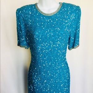 Vintage NWT Laurence Kazar 100%silk cocktail dress